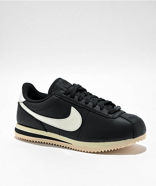 Nike Cortez 23 Premium Black & Alabaster Shoes | Zumiez