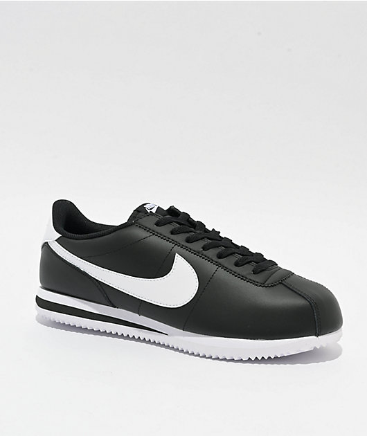 NIKE ブラック　CORTEZスニーカー Nike Cortez Black & White Shoes | Zumiez