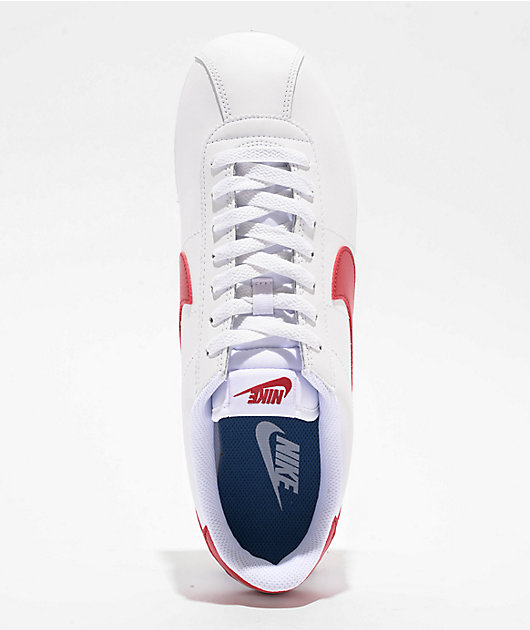 Nike Cortez White, Varsity Blue & Varsity Red Shoes