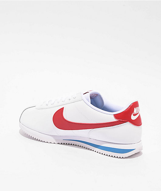Nike Cortez White, Varsity Blue & Varsity Red Shoes