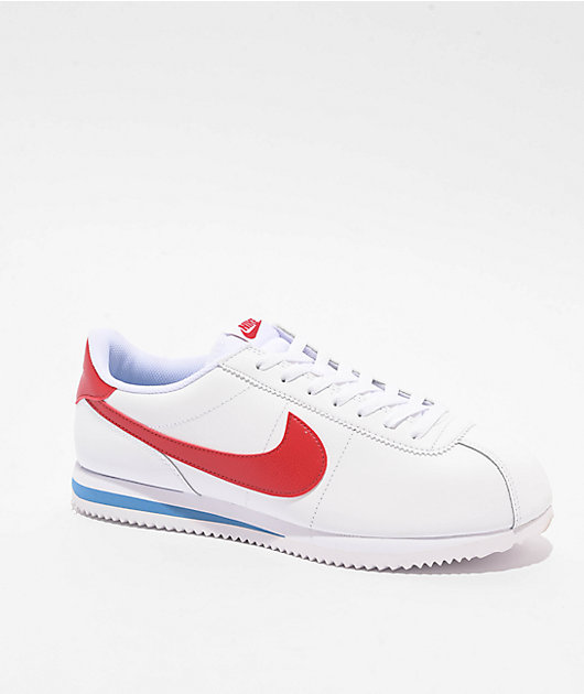 ◆Nike◆ Cortez Leather W White Varsity Blue Varsity Red DN1 Nike Cortez White, Varsity Blue & Varsity Red Shoes | Zumiez