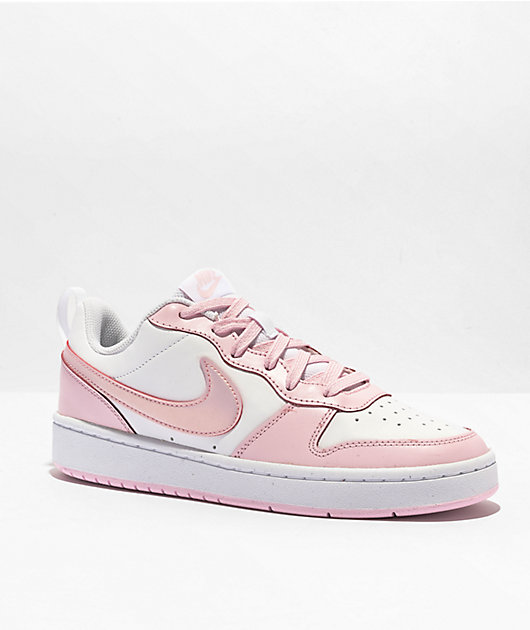 delicadeza Diploma Nuclear Nike Court Borough Low 2 SE White & Pink Shoes