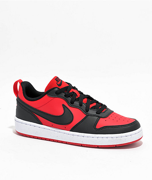 シューズ NIKESHOXTLBLACK/UNIVERSITYRED Nike Court Borough Low Recraft Red & Black Shoes | Zumiez