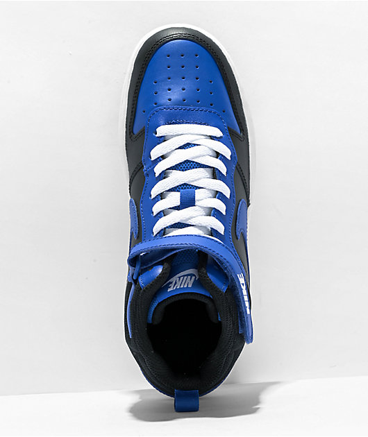 dar a entender africano neumático Nike Court Kids Borough Mid Zapatos negros y azul rey