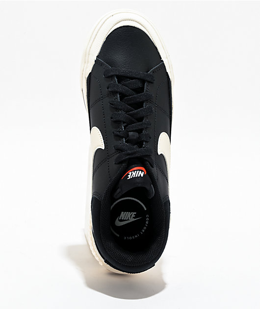 Nike Court Legacy Lift Black White Platform Shoes