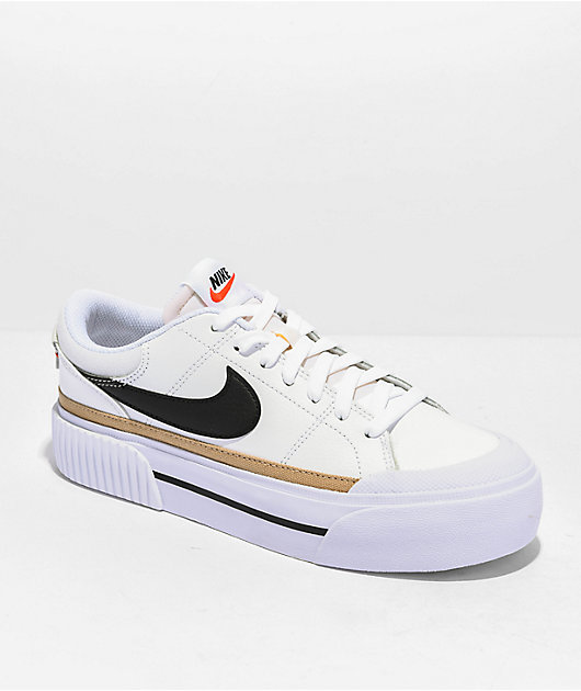 Nike Court Legacy Lift White Hemp Platform Shoes