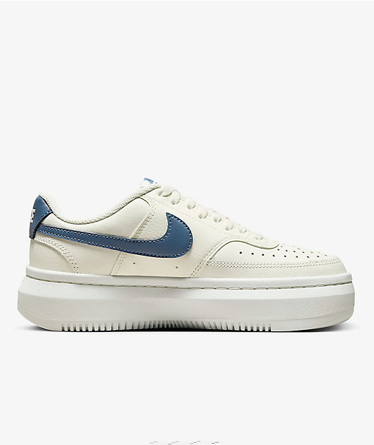 Nike Court Vision Alta White Blue Shoes Zumiez