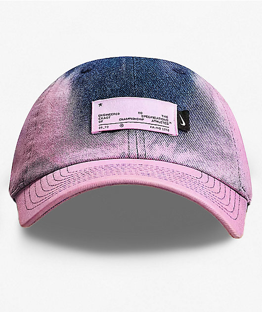 Nike Dad Unstructured Pink Wash Denim Strapback Hat