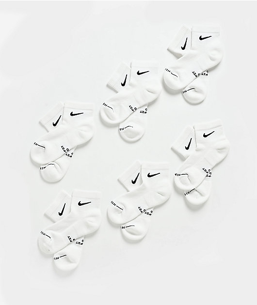 Nike Elevated White 6 Pack Ankle Socks