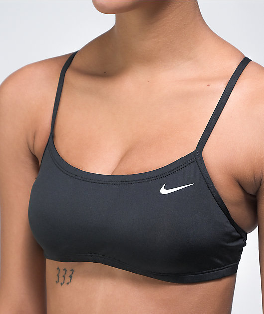 periscoop Uitgang voorzien Nike Essentials Black Racerback Bikini Top