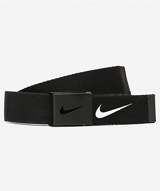 nike essentials reversible stretch web belt black grey