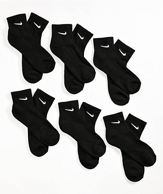 Nike Everyday Black 6 Pack Ankle Socks