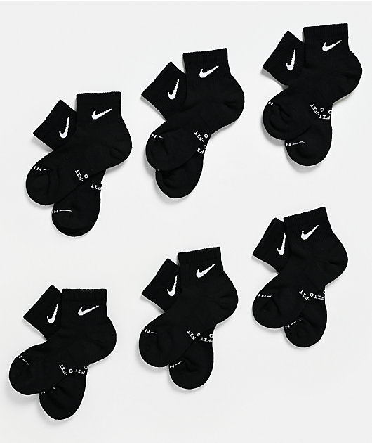 Nike Everyday Elevated Black 6 Pack Ankle Socks