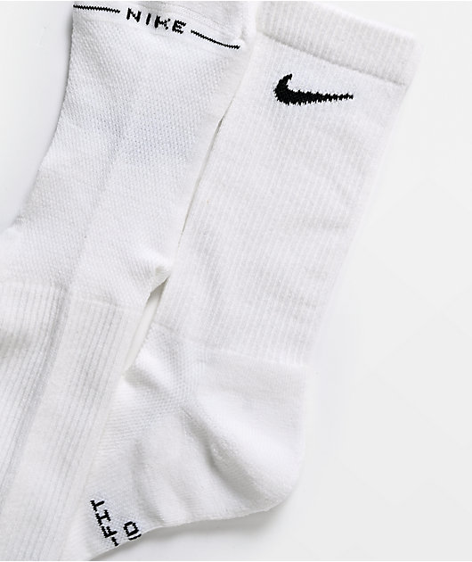 Nike Everyday Elevated White 6 Pack Crew Socks