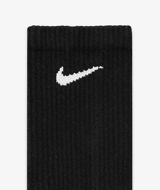 Nike Everyday Plus 6 Pack Black Crew Socks Zumiez