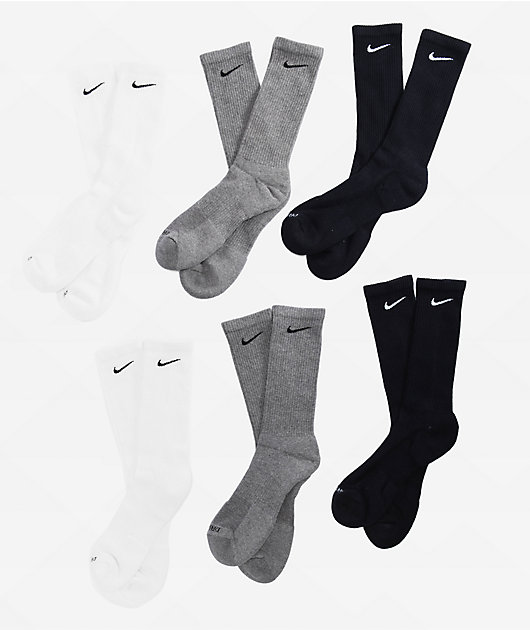 nike white & black everyday 6 pack