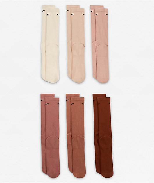 Nike Everyday Plus Cushioned Natural 6-Pack Crew Socks