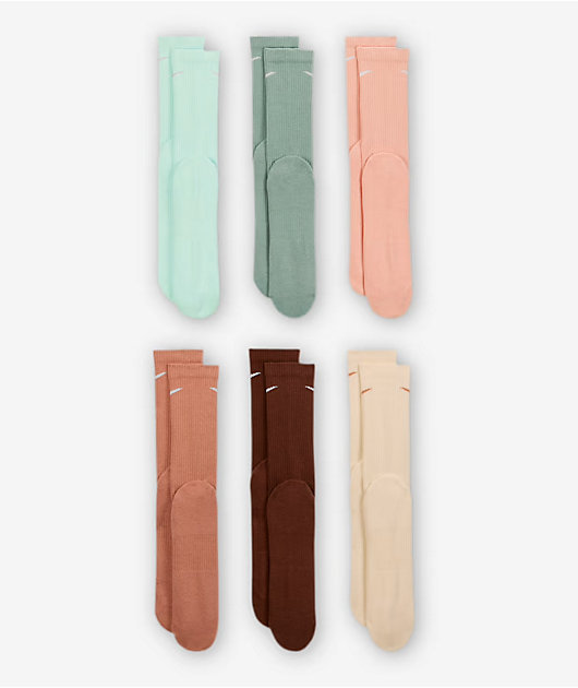 Nike Everyday Plush Cushioned Variety 6 Pack Crew Socks