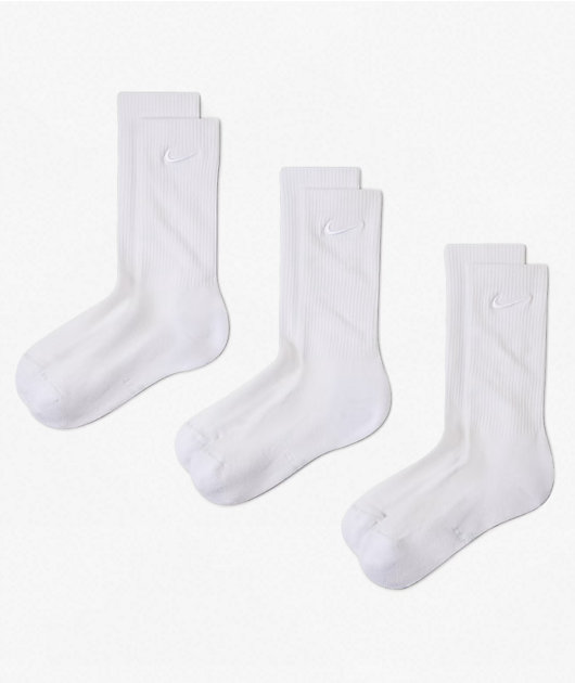 Nike Everyday Tonal 3 Pack White Crew Socks