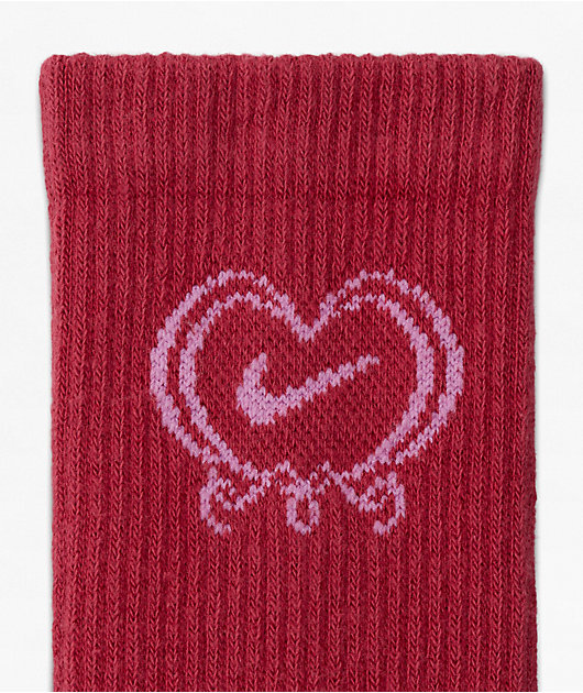 Nike Everyday VDay Red Crew Socks