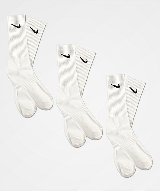 Nike Everyday White 3 Pack Crew Socks 