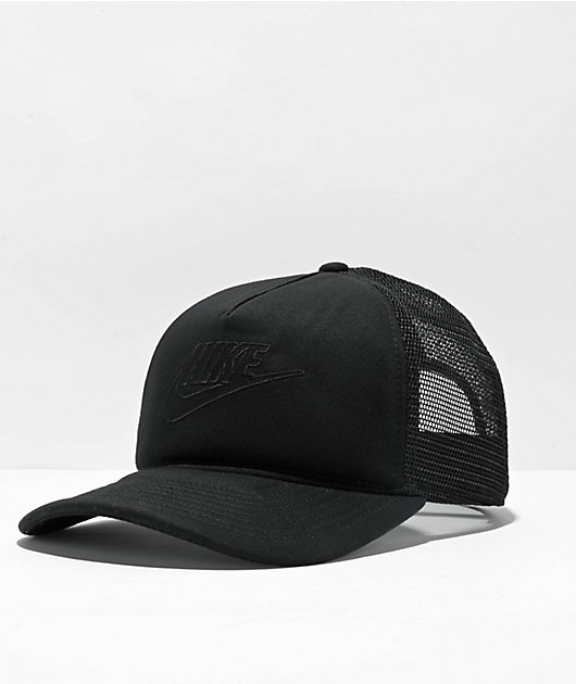 Nike black trucker hat on sale