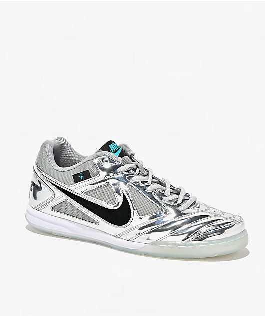 NIKE GATO メタリックシルバー Nike Gato LV8 Chrome Silver & Black Shoes | Zumiez