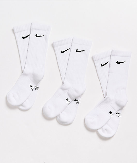 Nike paquete de 3 calcetines blancos para niños