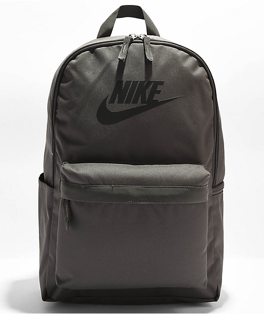 grey and black nike backpack