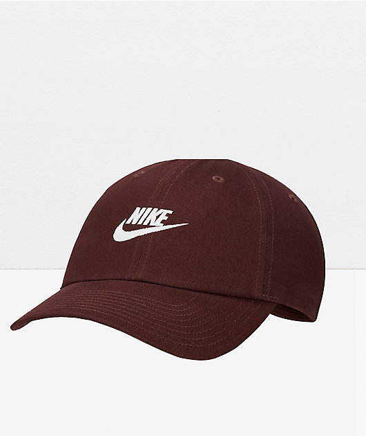 https://scene7.zumiez.com/is/image/zumiez/product_main_medium/Nike-Heritage86-Futura-Earth-Brown-Strapback-Hat-_182447-front-CA.jpg