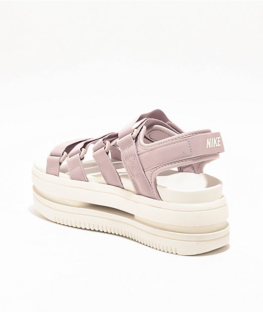 Nike Icon Classic Platinum Violet Sail Platform Sandals