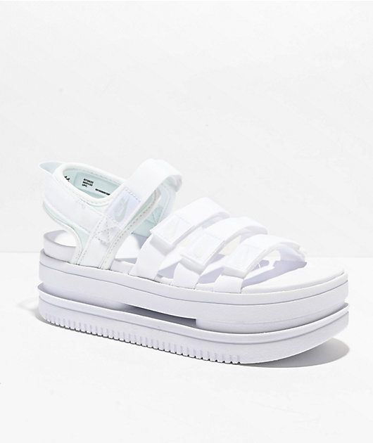 Nike Icon Classic White Platform Sandals