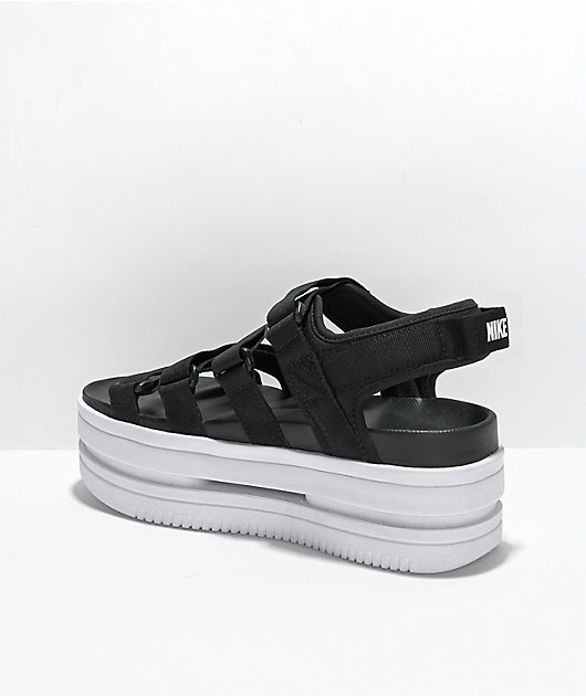 Hambre Absolutamente aspecto Nike Icon Classic sandalias de plataforma blancas y negras