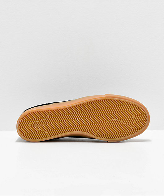 Nike Janoski RM SE Black & Gum Suede Skate Shoes