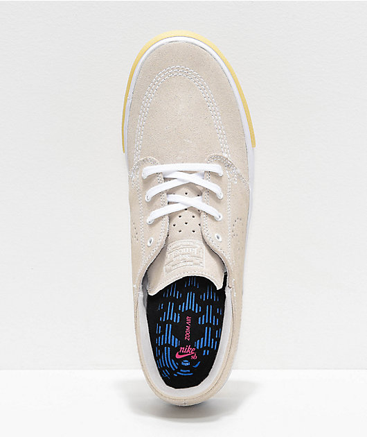 Janoski RM White Vast Grey Suede Skate Shoes