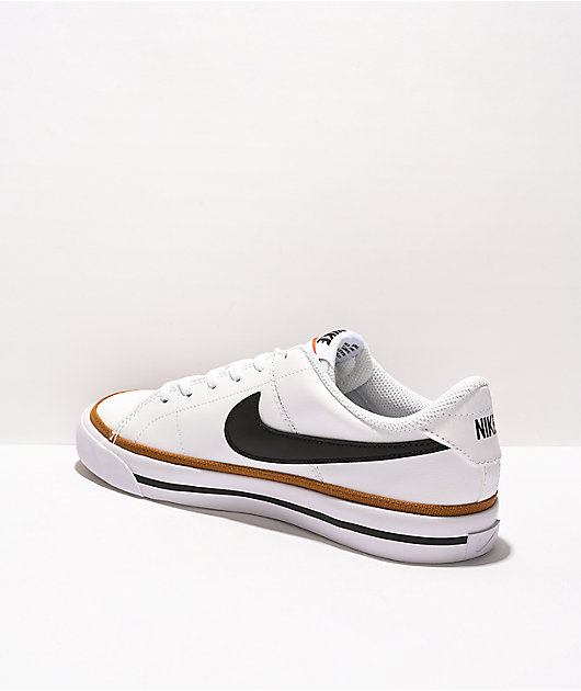 Nike Kids Court Legacy White Black Shoes Zumiez