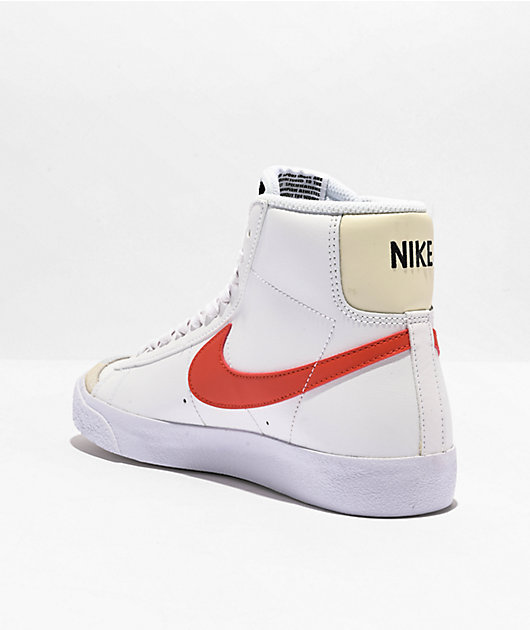 Nike Blazer Mid 77 Womens Shoes Size 5, Color: White/Grey/Red