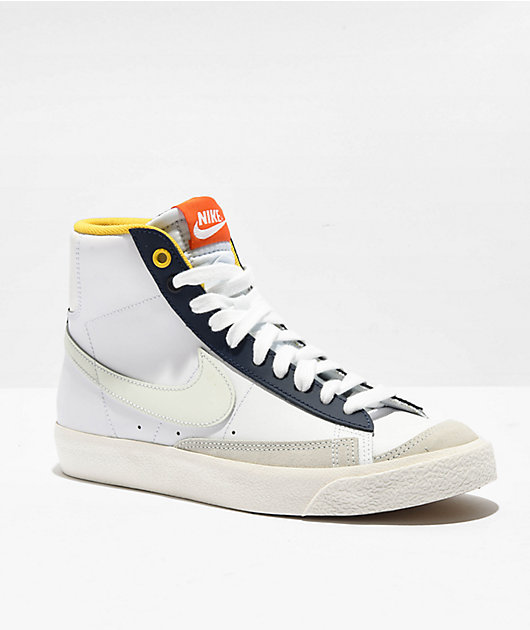 Nike Kids Blazer Mid 77 White Navy UV Reactive Shoes Zumiez