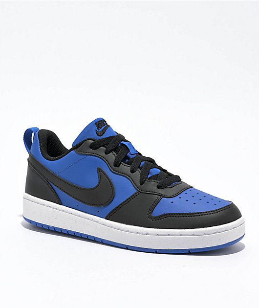 Nike Kids Court Borough Low Recraft Game Royal Black Shoes Zumiez