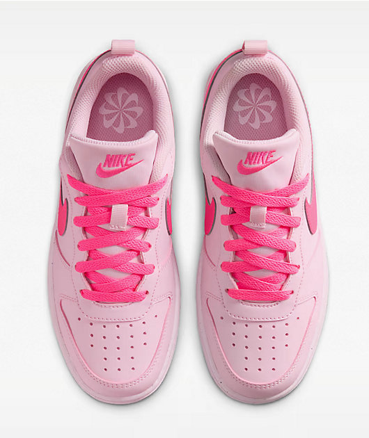 Nike Kids Court Borough Low Recraft White & Hyper Pink Shoes