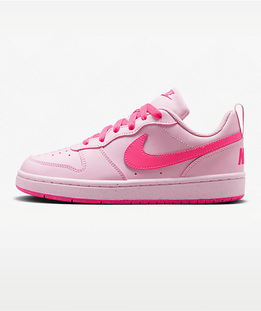 Nike Kids Court Borough Low Recraft White & Hyper Pink Shoes