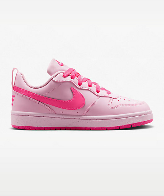 Nike Kids Court Borough Low Recraft White & Hyper Pink Shoes