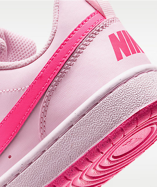 Nike Kids Court Borough Low Recraft White & Hyper Pink Shoes