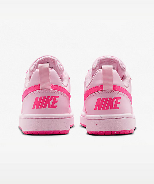 Nike Kids Court Borough Low Recraft White & Hyper Pink Shoes