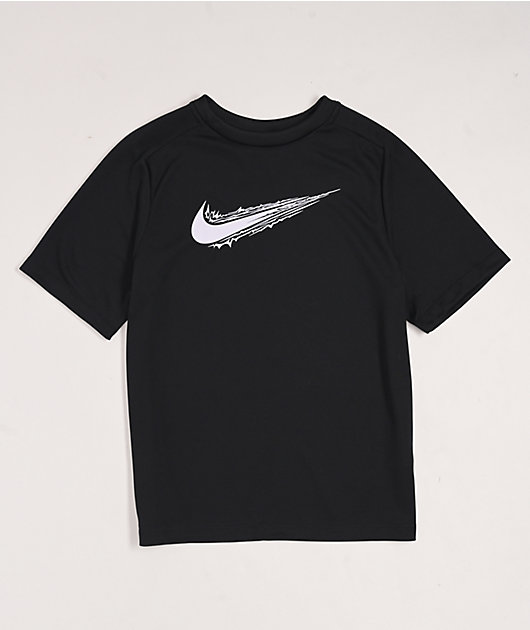 black nike swoosh t shirt