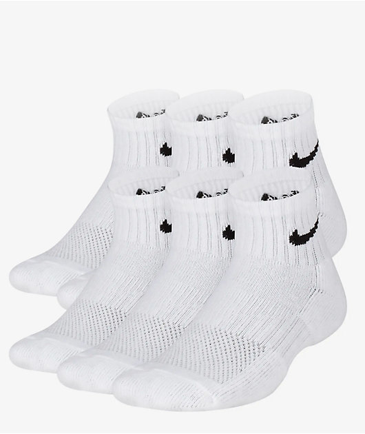 Nike Kids Everyday White 6 Pack Ankle Socks