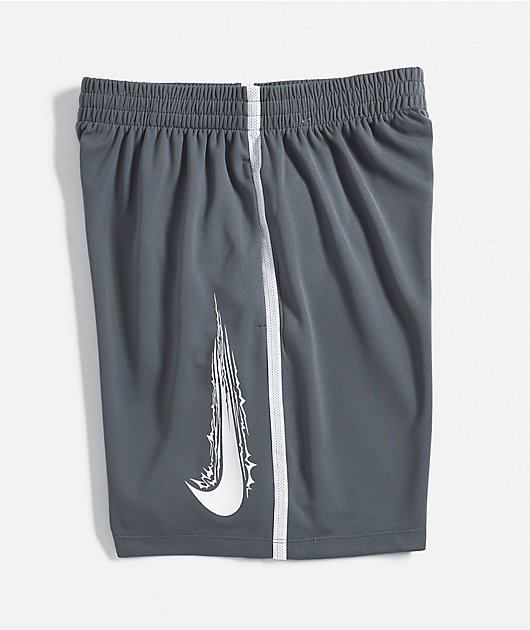 Nike Kids Swoosh Grey Mesh Shorts