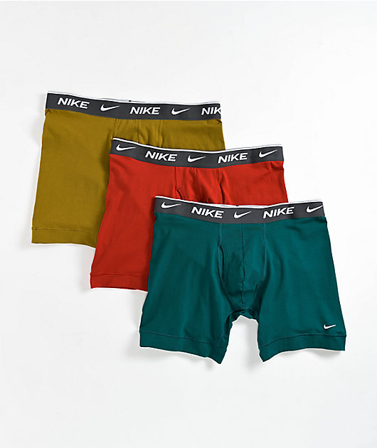 Nike Mystic Red, Blue & Yellow 3-Pack Boxer Briefs