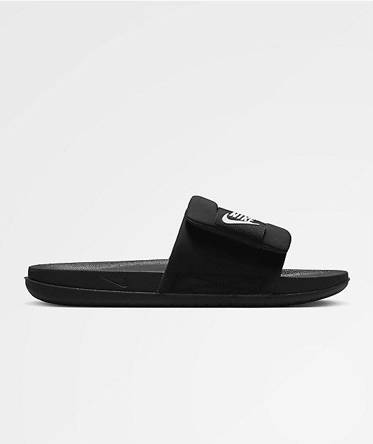 Nike Offcourt Adjust Black & White Slide Sandals | Zumiez