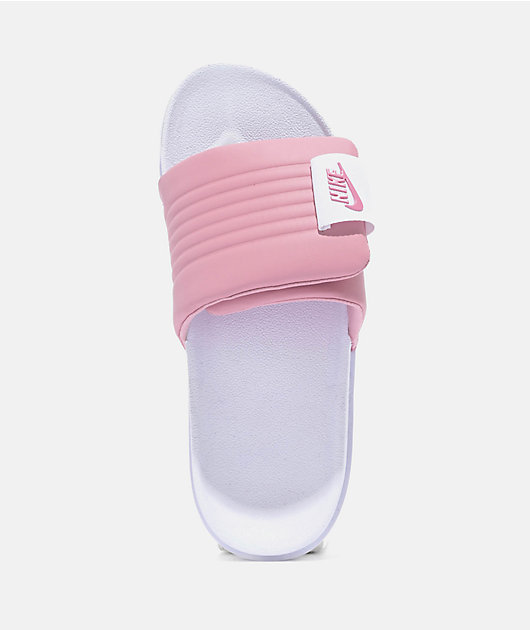 Nike Offcourt Adjust White & Pink Slide Sandals